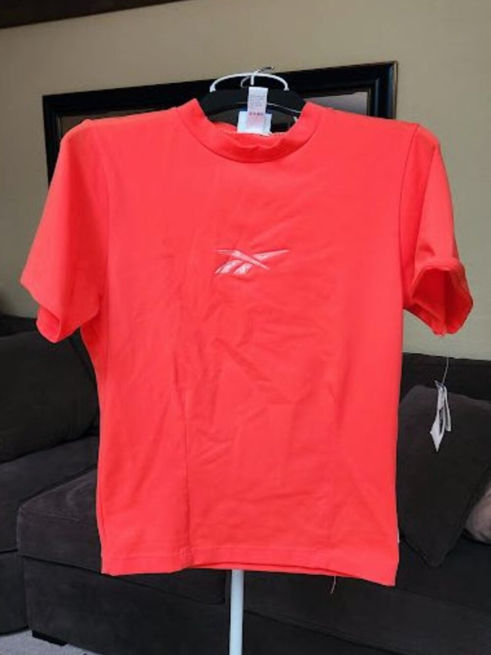 NWT Reebok lycra Cycling Tee sz XL neon orange